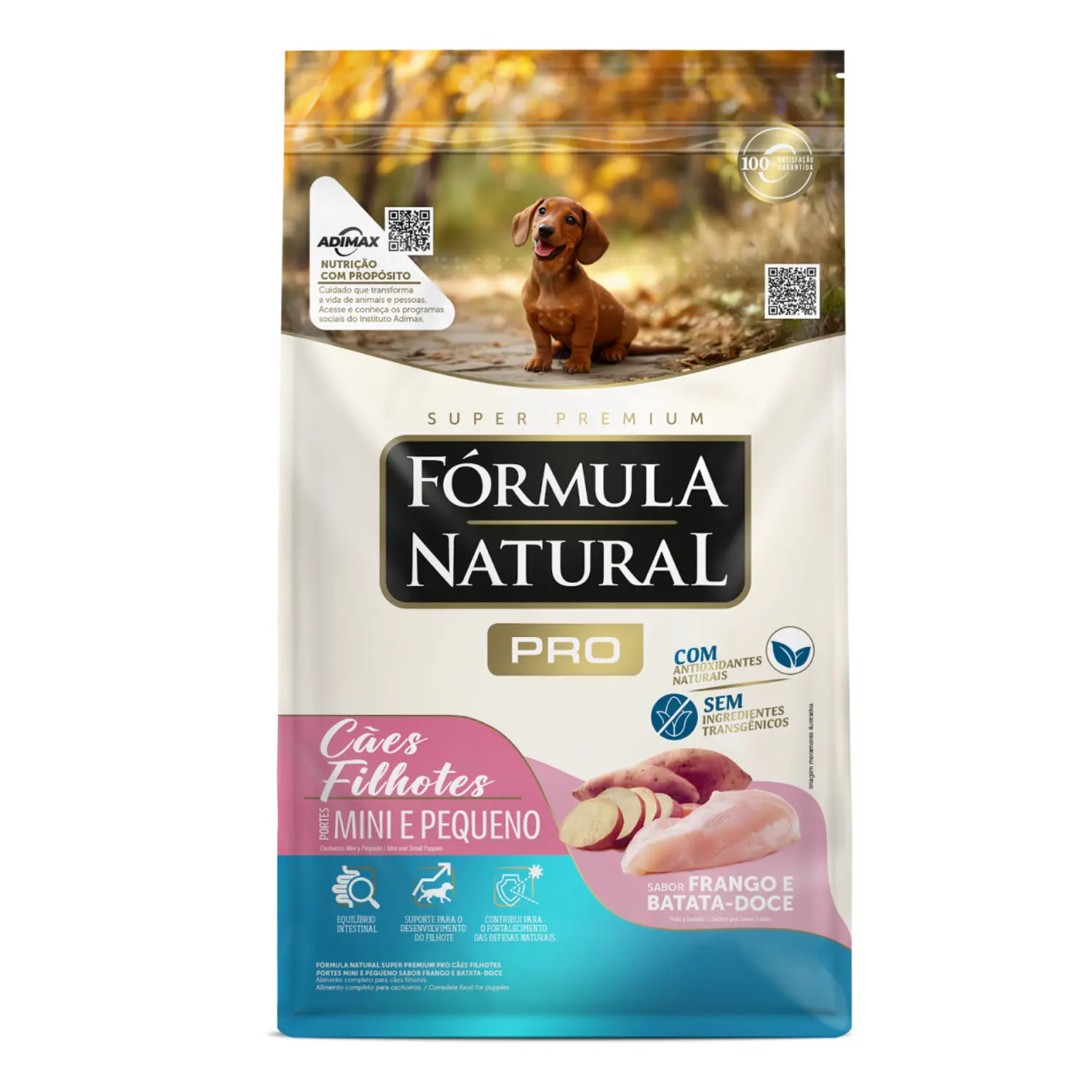 Ração Fórmula Natural Pro Cães Filhotes Mini e Pequeno Frango e Batata-doce - 15 kg