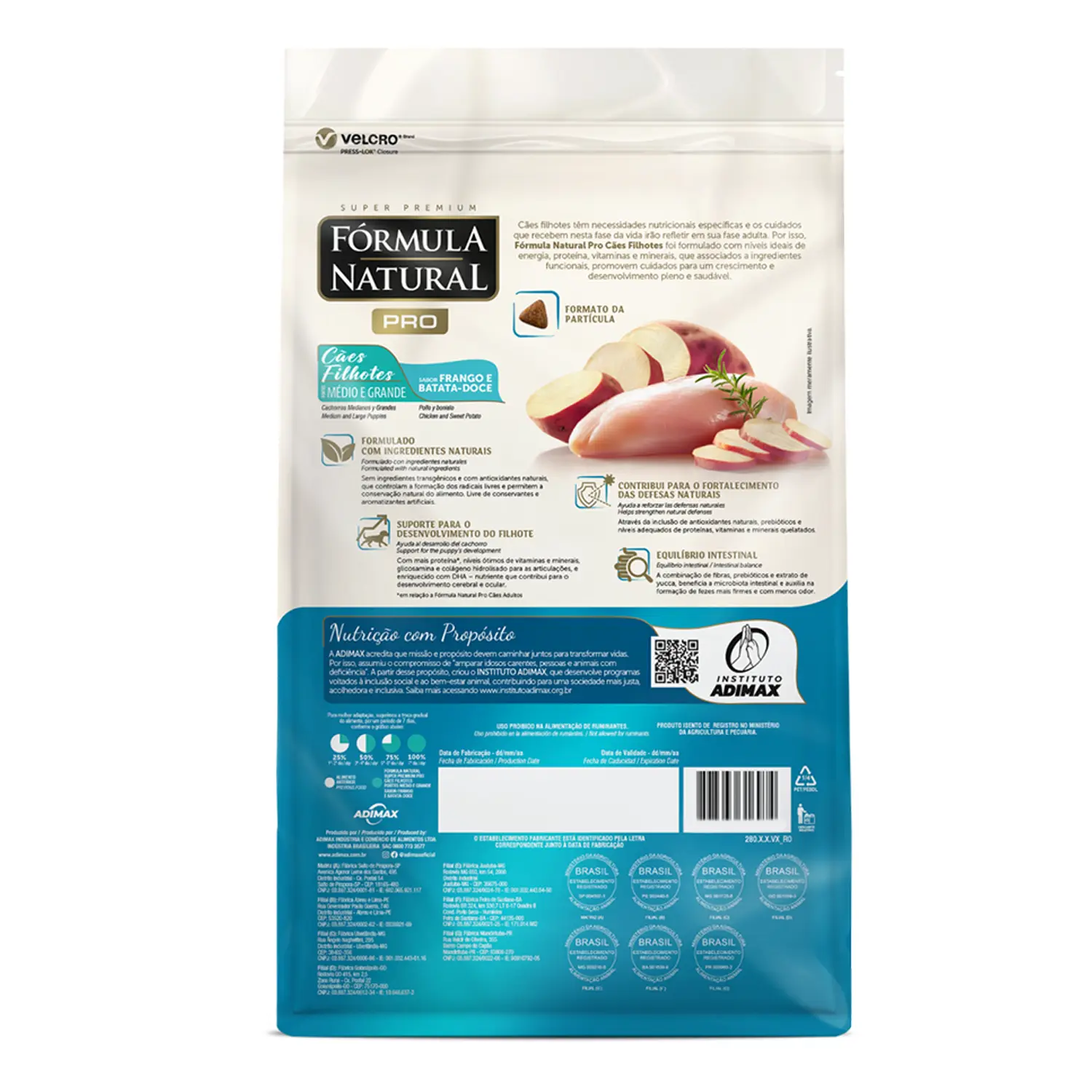 4-Racao Formula Natural Pro Caes Filhotes Medio e Grande