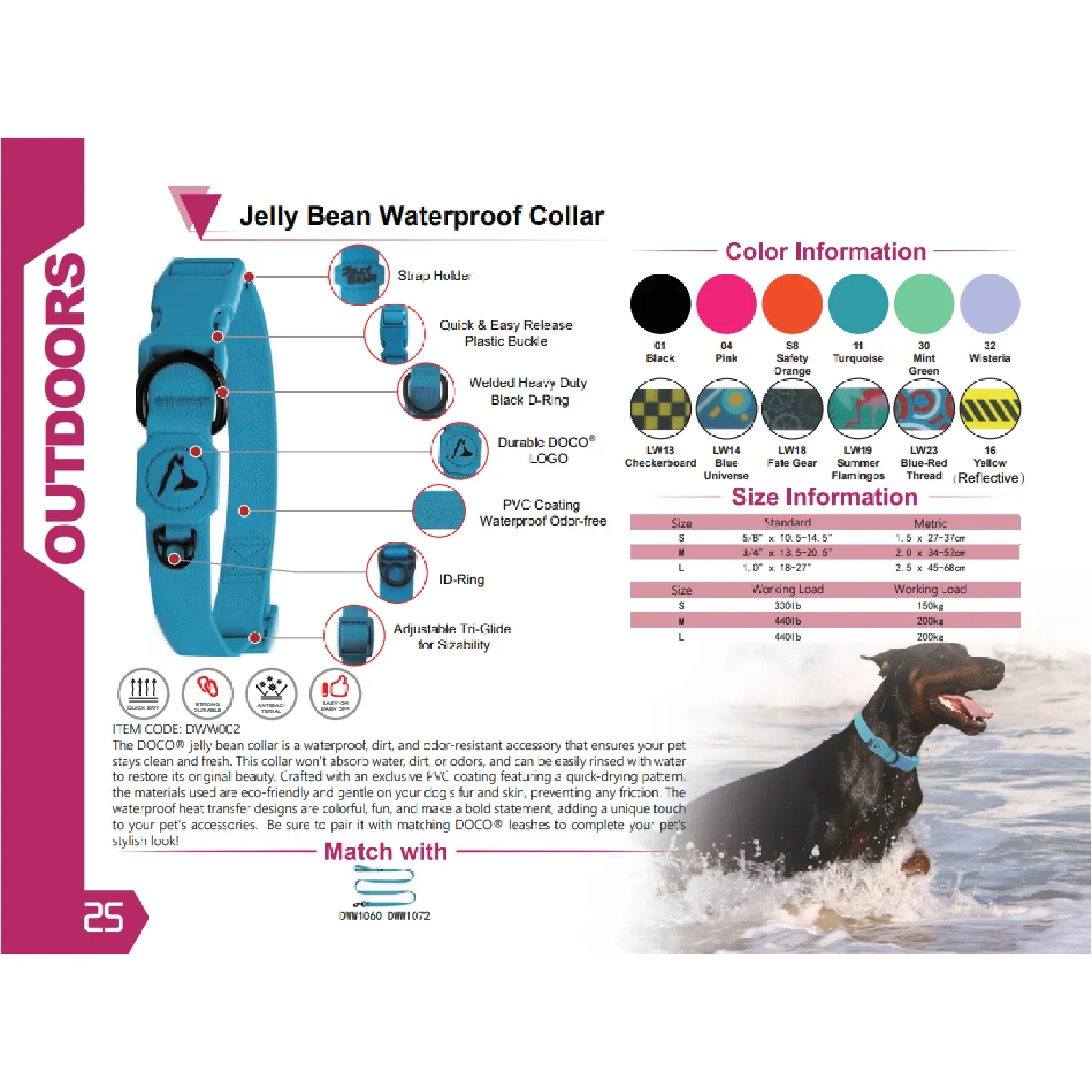 Coleira-para-Caes-Jelly-Bean-Doco-Caracteristicas