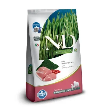 Racao-N-D-Spirulina-Caes-Adultos-Medium-e-Maxi-Suino