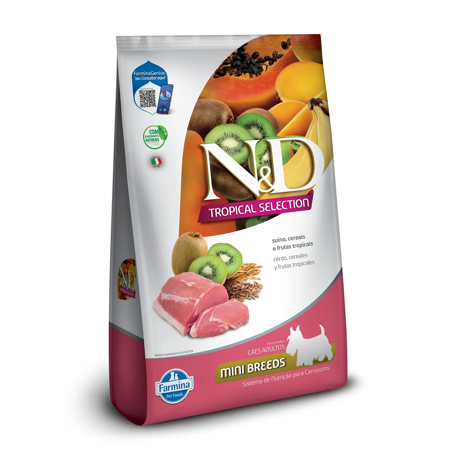 Racao-N-D-Tropical-Selection-Caes-Adultos-Mini-Suino-e-Cereais