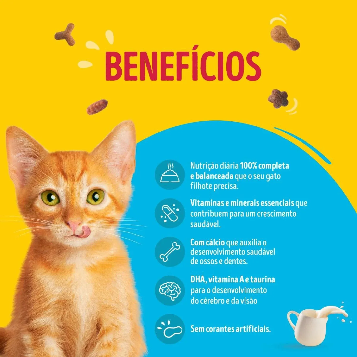 Ração Friskies Gatos Filhotes Frango e Leite