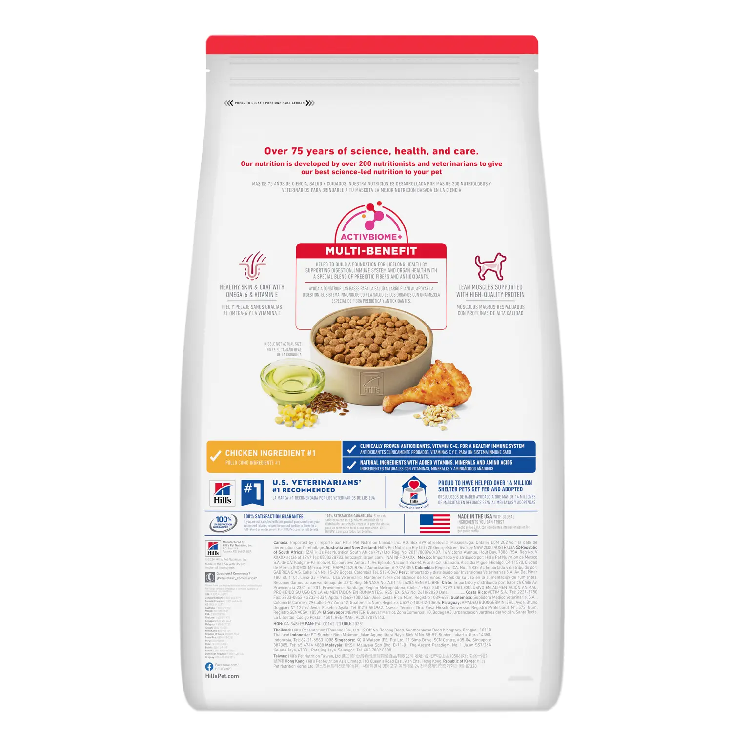 2-Racao Hill's Science Diet para Caes Adultos Frango