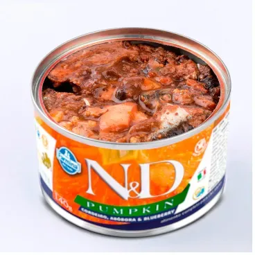 Racao-Umida-N-D-Pumpkin-Caes-Cordeiro-e-Blueberry-conteudo-da-lata