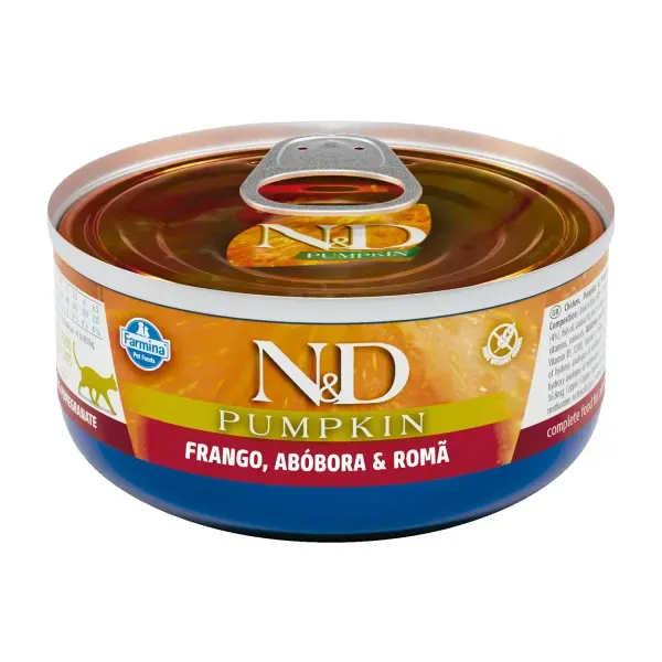 Ração Úmida N&amp;D Pumpkin Gatos Adultos Frango, Abóbora e Romã 70 g