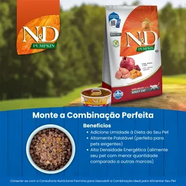 Racao-Umida-N-D-Pumpkin-Gatos-Adultos-Frango-Abobora-e-Roma-monte-a-combinacao-perfeita