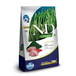 Ração N&amp;D Spirulina Gatos Adultos Castrados Cordeiro