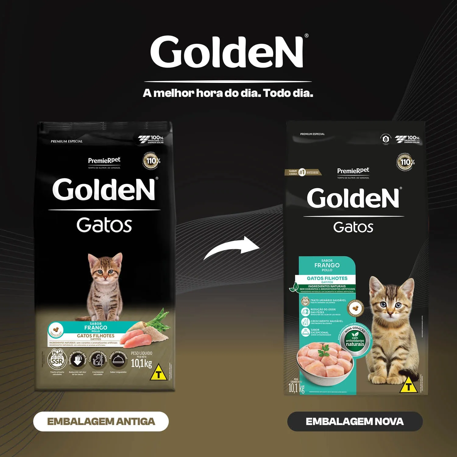 Ração Golden Gatos Filhotes Sabor Frango