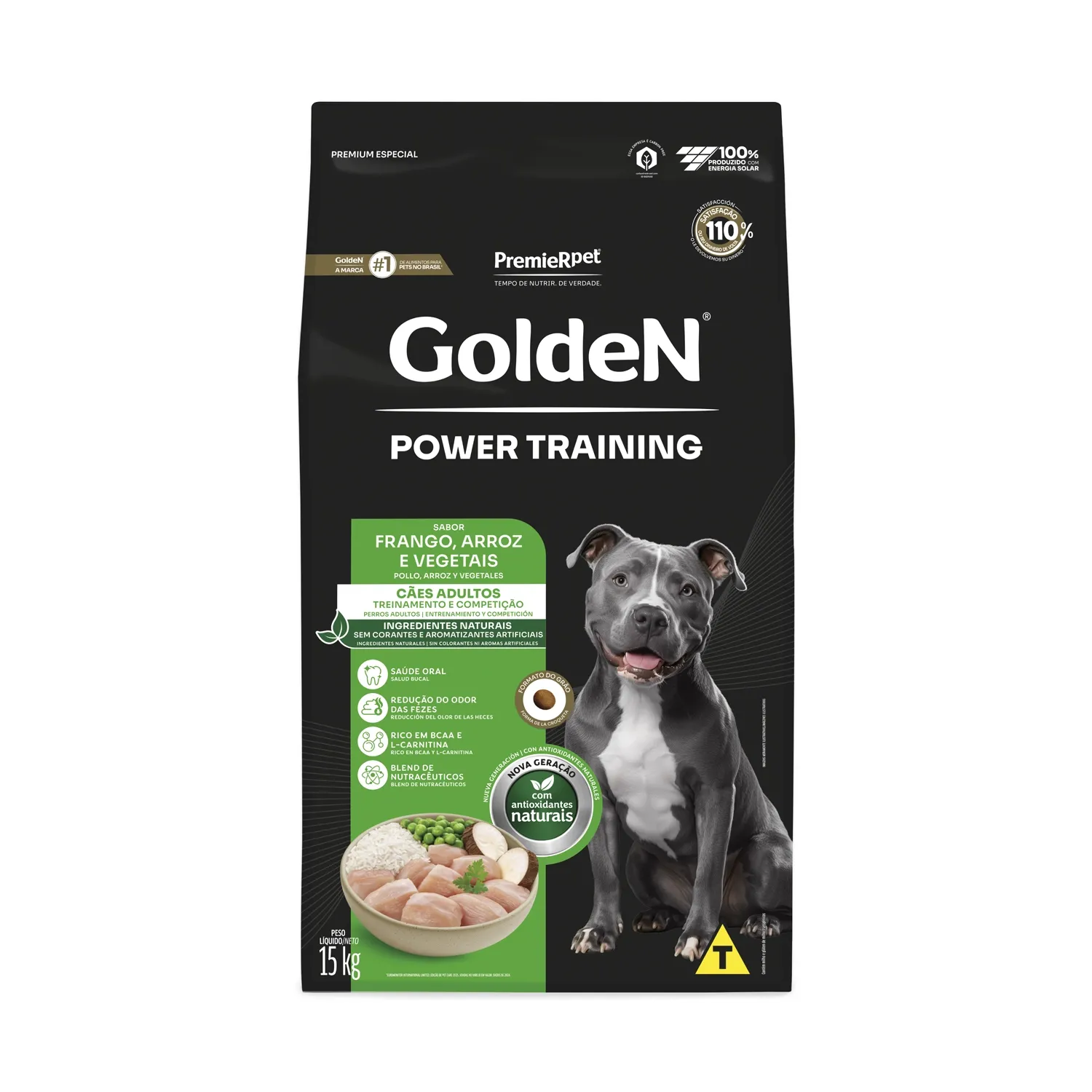 Ração Golden Power Training Cães Adultos Frango e Arroz