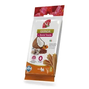 Petisco Dental N&amp;D Quinoa Cães Mini e Pequenos Arenque, Quinoa, Coco e Cúrcuma - 60 g