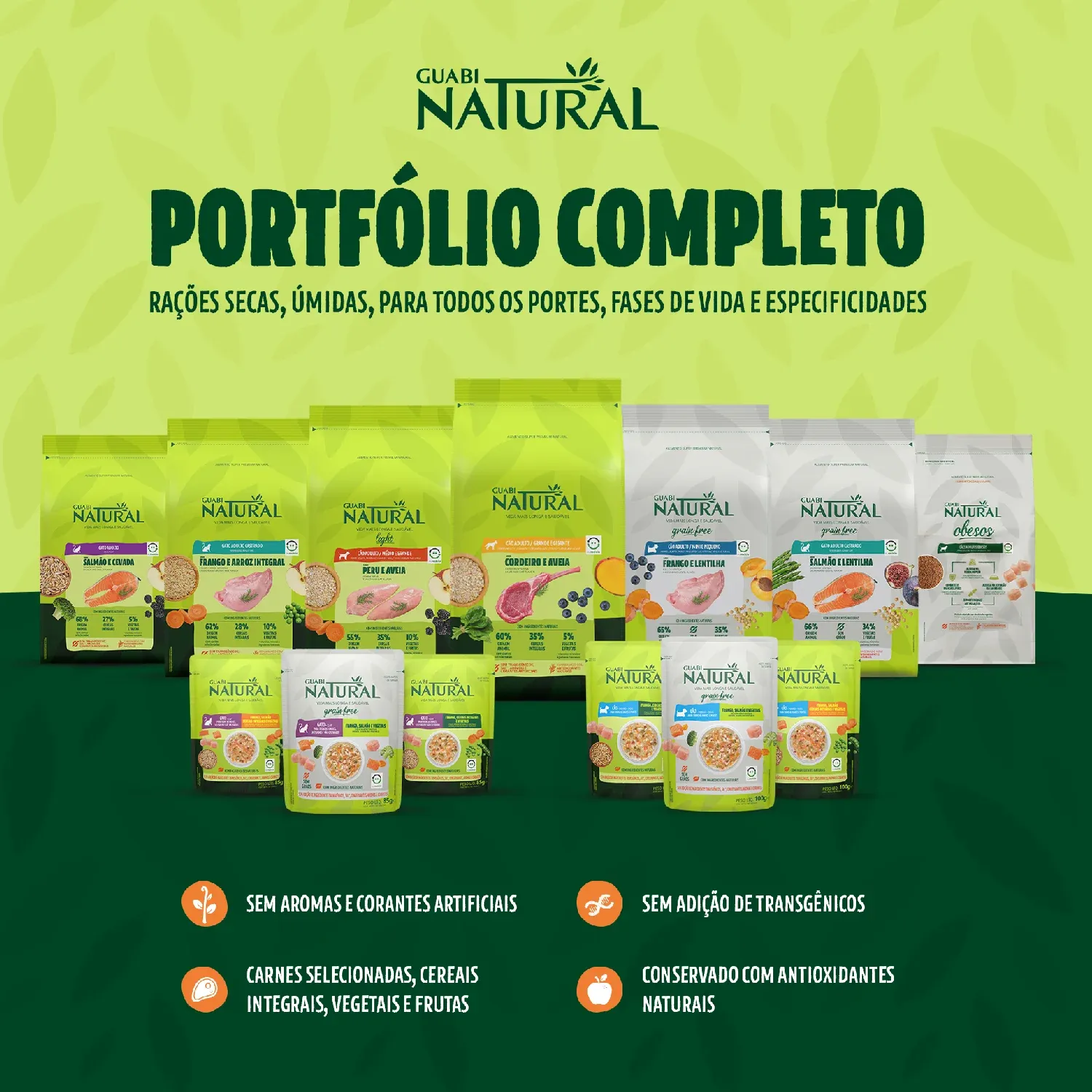 Ração Guabi Natural Gatos Adultos Salmão e Cevada
