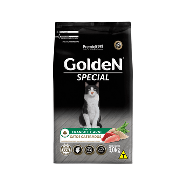Racao-Golden-Special-Gatos-Adultos-Castrados-Frango-e-Carne-3kg-Frente