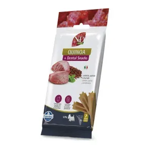 Petisco Dental N&amp;D Quinoa Cães Mini e Pequenos Cordeiro, Quinoa e Hortelã - 60 g