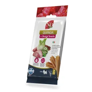 Petisco Dental N&amp;D Quinoa Cães Mini e Pequenos Cordeiro, Quinoa, Erva-doce, Hortelã e Alcachofra - 60 g