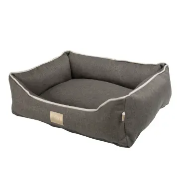 Cama-Tecido-Resistente-Fabrica-Pet-Cinza-de-lado