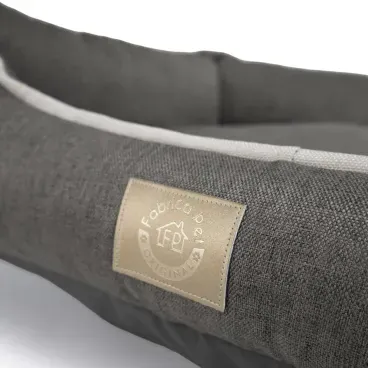 Detalhes-da-etiqueta-da-Cama-Tecido-Resistente-Fabrica-Pet-Cinza