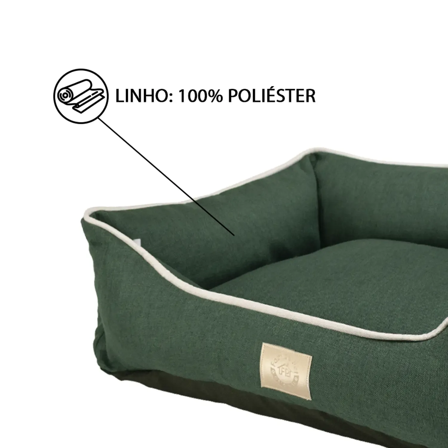 Cama Tecido Resistente Fábrica Pet Verde