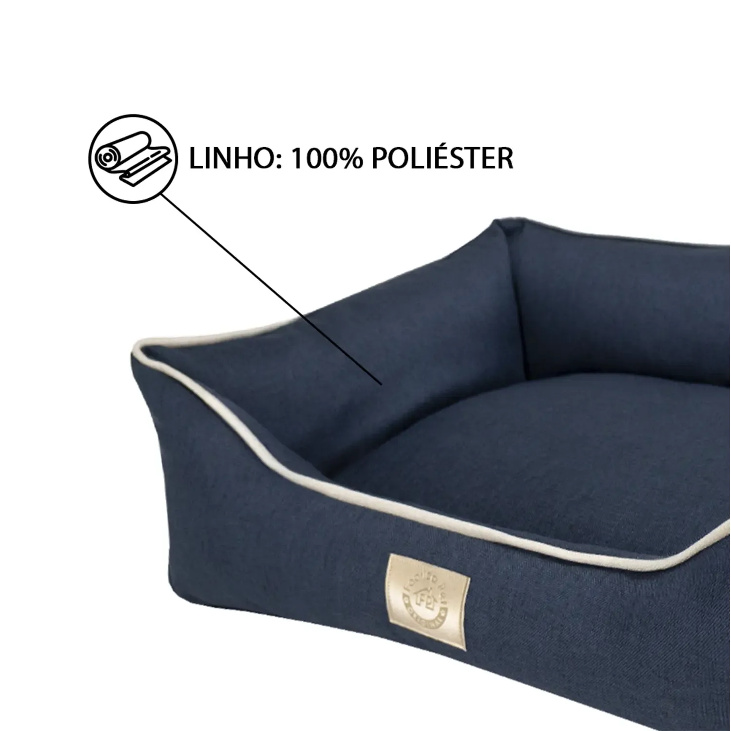 Cama Tecido Resistente Fábrica Pet Azul