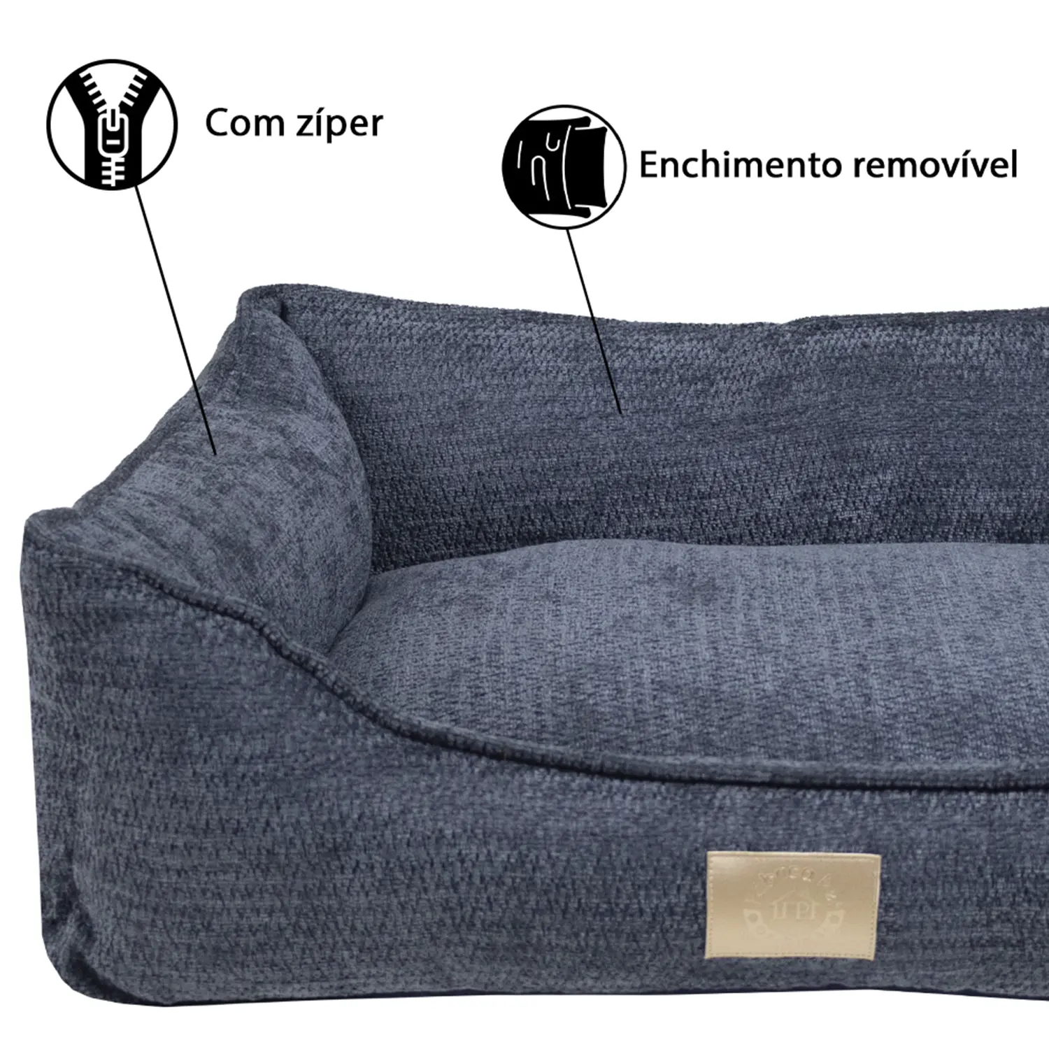 Cama Grécia para Cães Fábrica Pet Azul