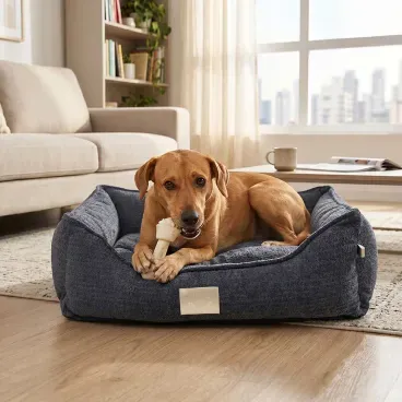 Pet-deitado-na-Cama-Grecia-Fabrica-Pet-Azul