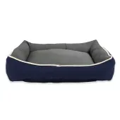 Cama Bicolor Fábrica Pet Azul e Cinza