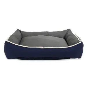 Cama Bicolor Fábrica Pet Azul e Cinza