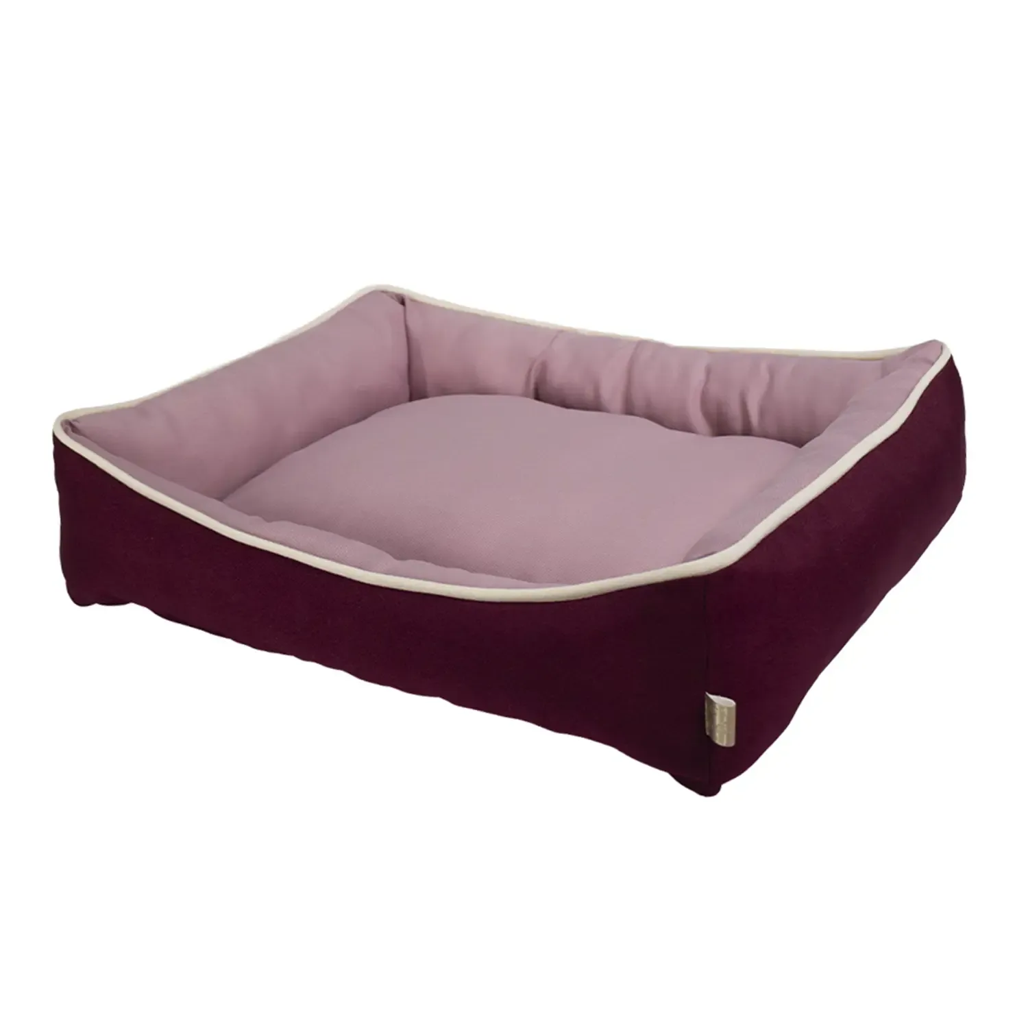 Cama Bicolor Fábrica Pet Rosa e Vinho