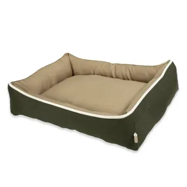 Cama-Bicolor-Fabrica-Pet-Verde-e-Caqui-de-lado