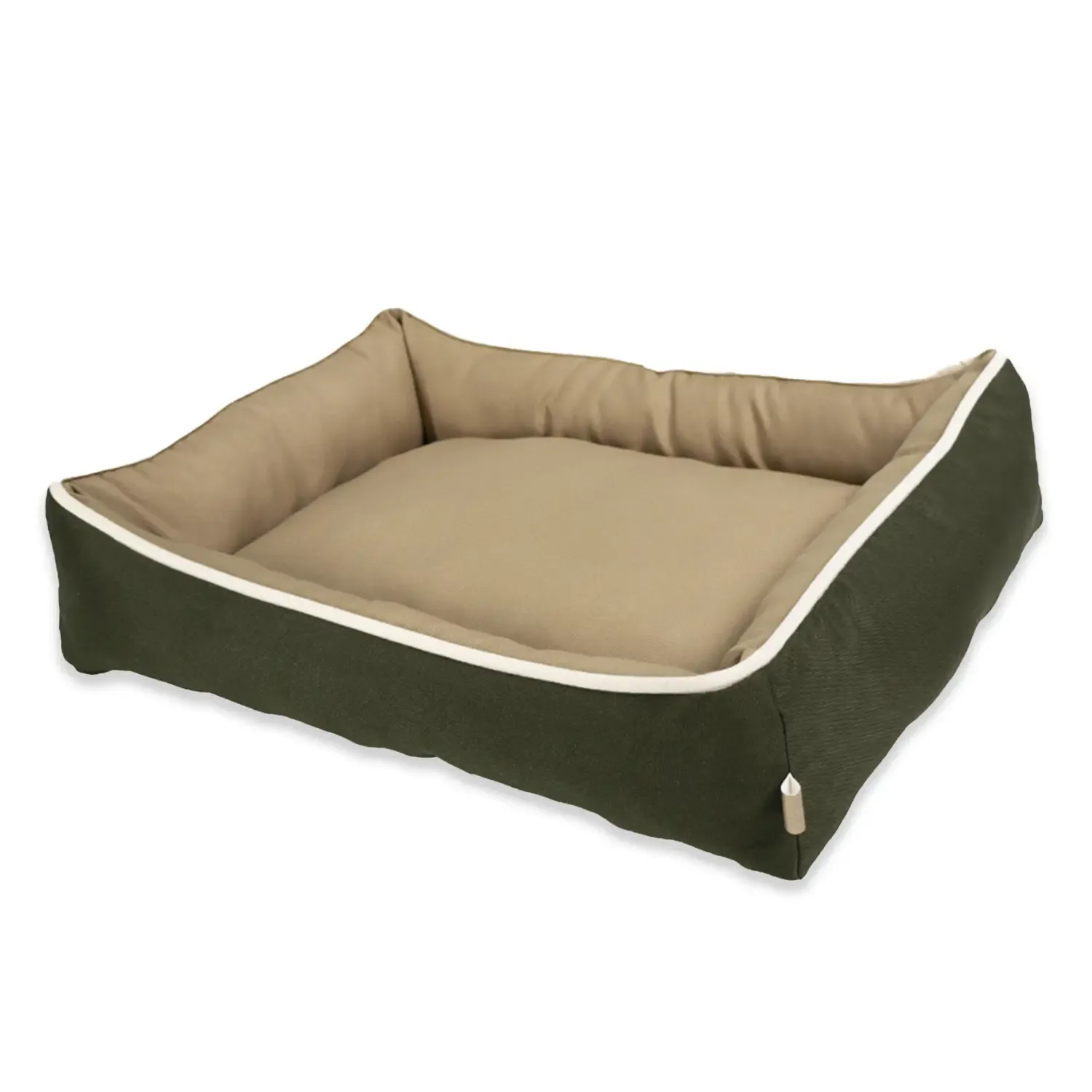 Cama Bicolor Fábrica Pet Verde e Caqui