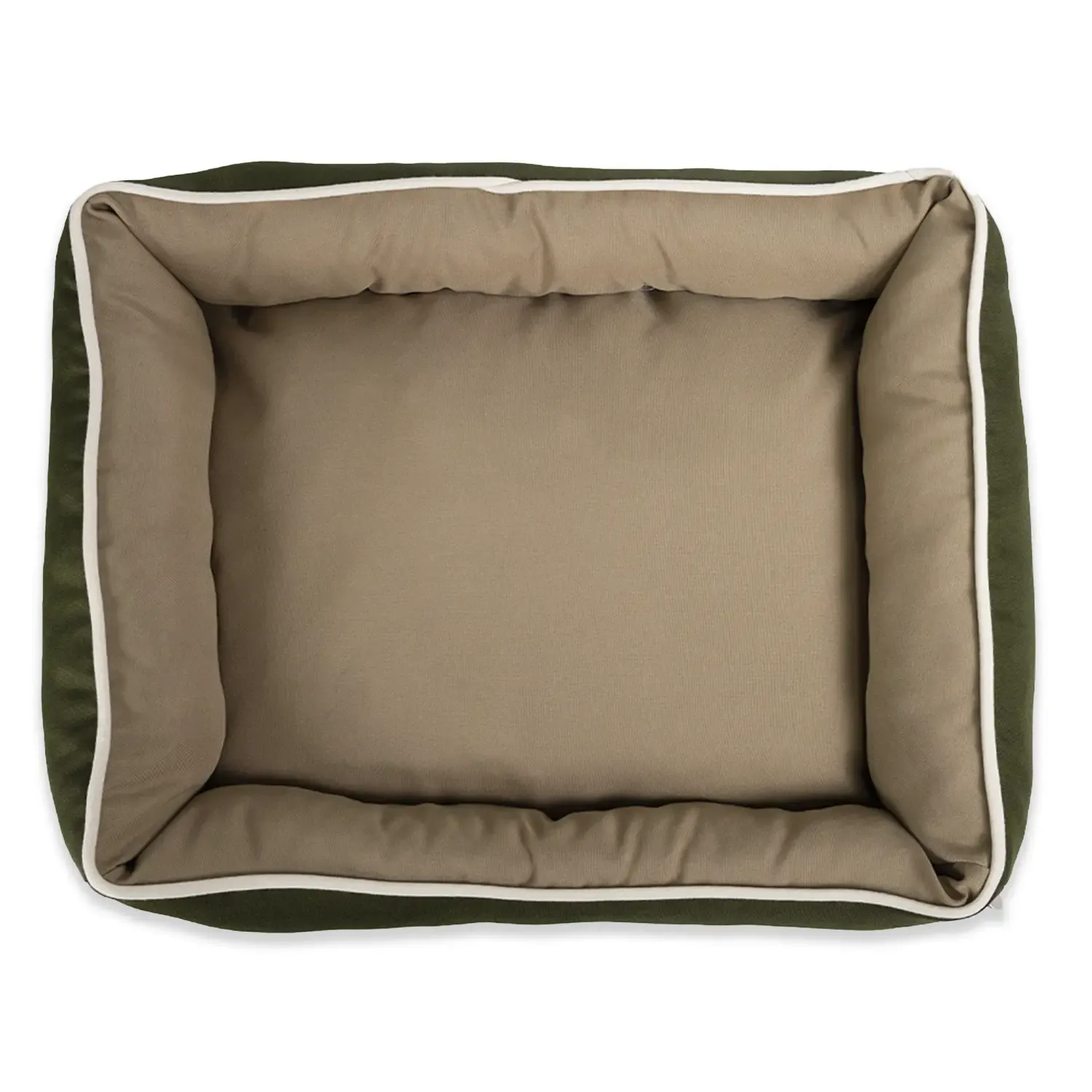 Cama Bicolor Fábrica Pet Verde e Caqui