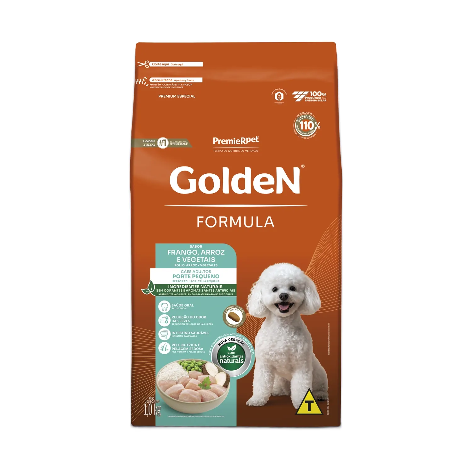 Ração Golden Fórmula Cães Adultos Raças Pequenas Frango e Arroz Mini Bits