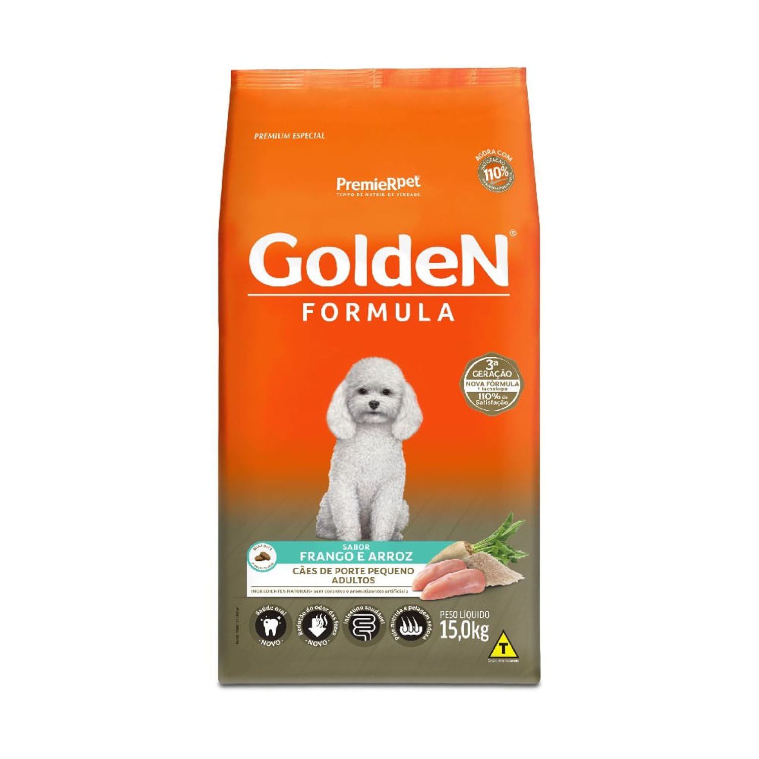 racao-golden-formula-caes-adultos-racas-pequenas-frango-e-arroz-mini-bits-15kg-frente