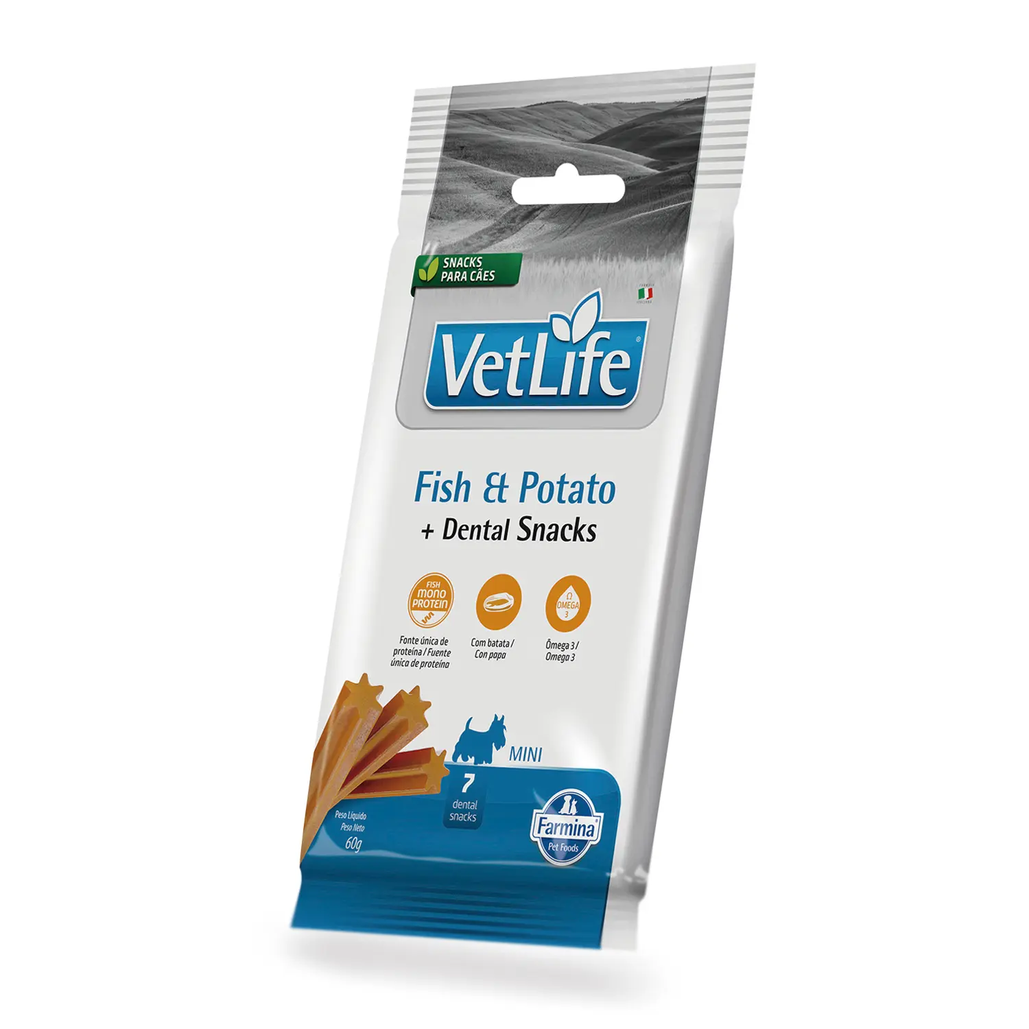 Petisco Dental Vet Life para Cães Mini e Pequenos Fish e Potato