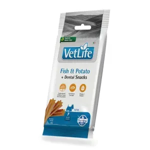 Petisco Dental Vet Life para Cães Mini e Pequenos Fish e Potato - 60 g