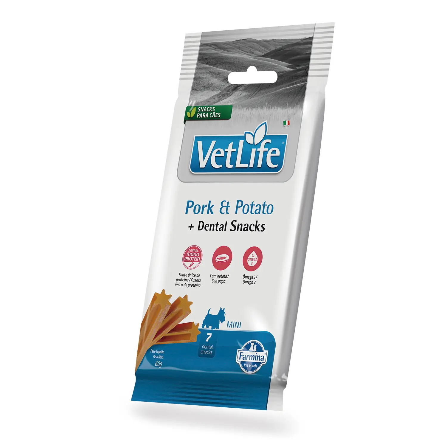 Petisco Dental Vet Life Cães Mini e Pequenos Pork e Potato