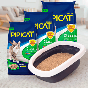 Areias-Pipicat-Classic-para-Gatos-e-Bandeja
