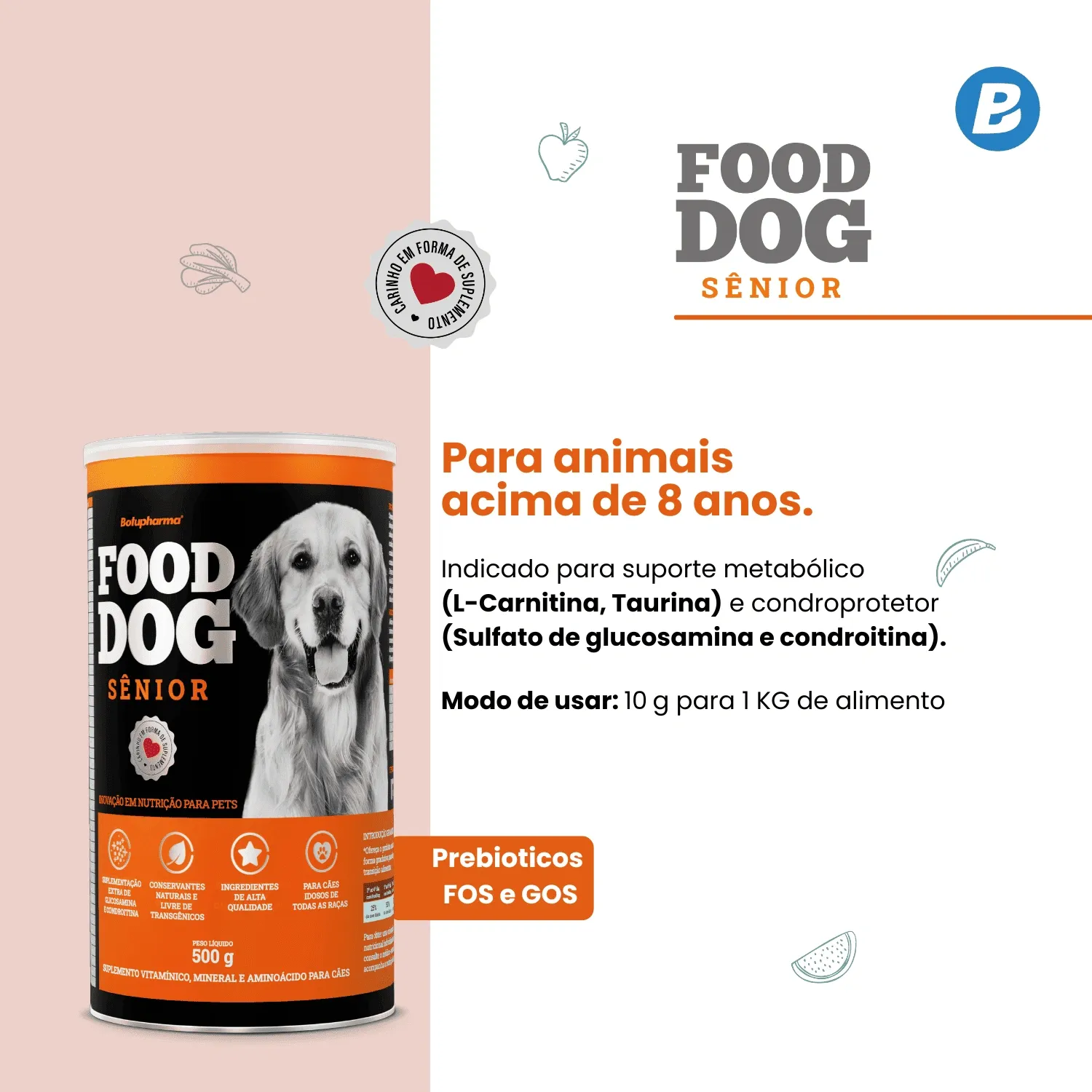 Food Dog Sênior Suplemento Alimentar | Cobasi