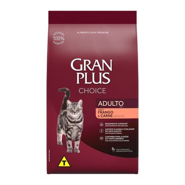 Racao-Gran-Plus-Choice-Gatos-Adultos-Frango-e-Carne