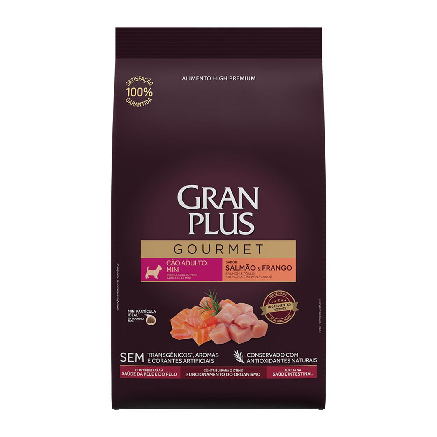 Racao-Gran-Plus-Gourmet-Caes-Adultos-Mini-Salmao-e-Frango