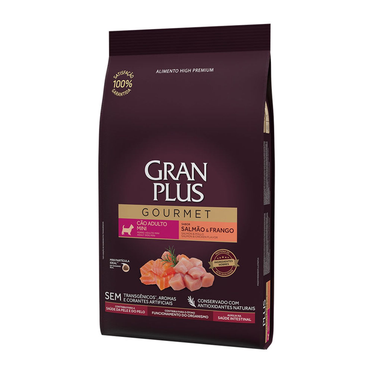 Racao-Gran-Plus-Gourmet-Caes-Adultos-Mini-Salmao-e-Frango