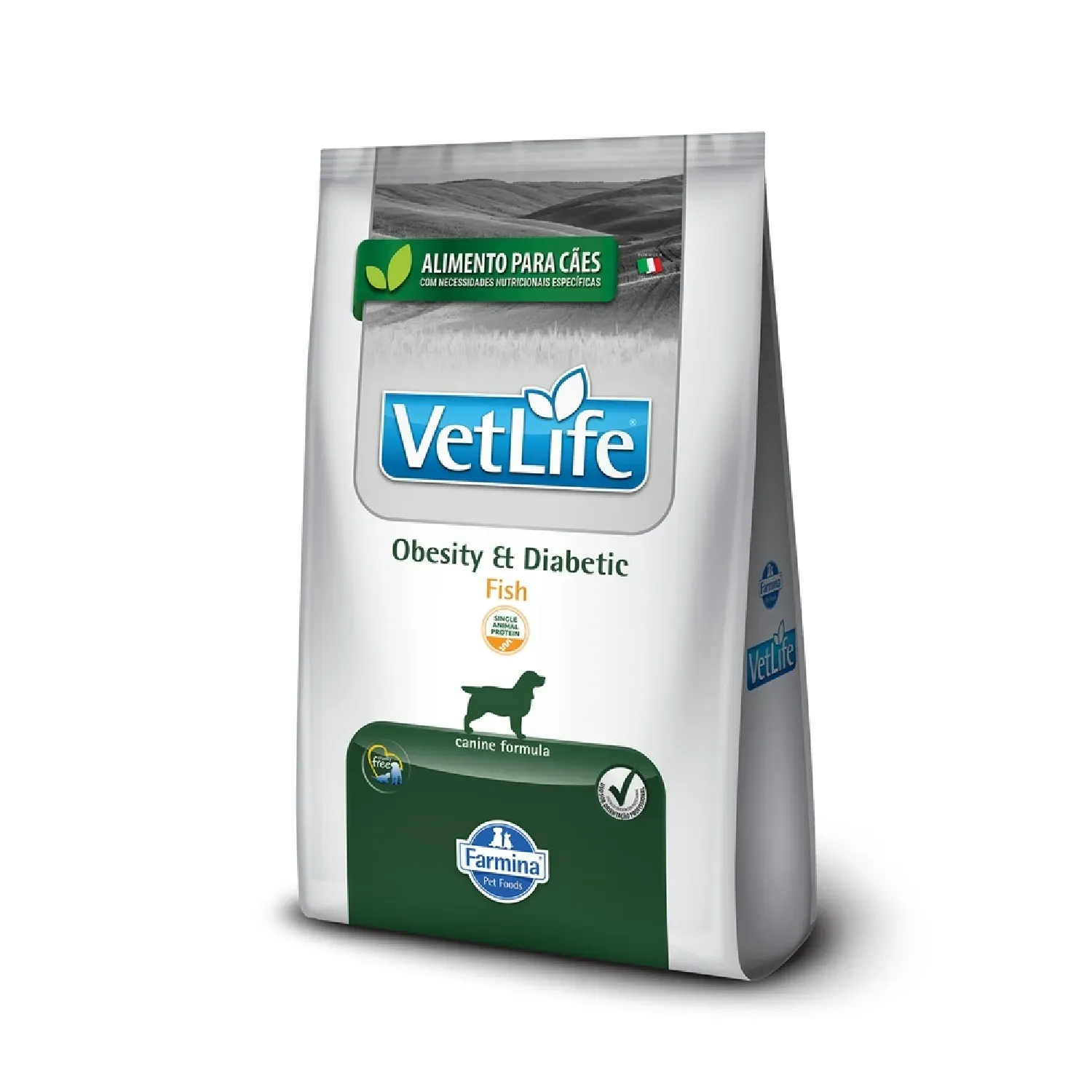 Ração Vet Life Natural para Cães Obesidade e Diabete Peixe