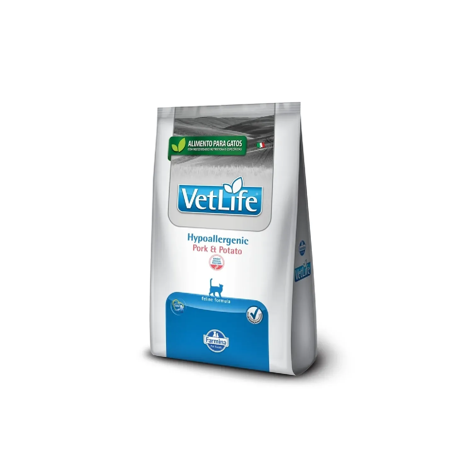 Ração Vet Life Natural Gatos Adultos Hypoallergenic Porco e Batata
