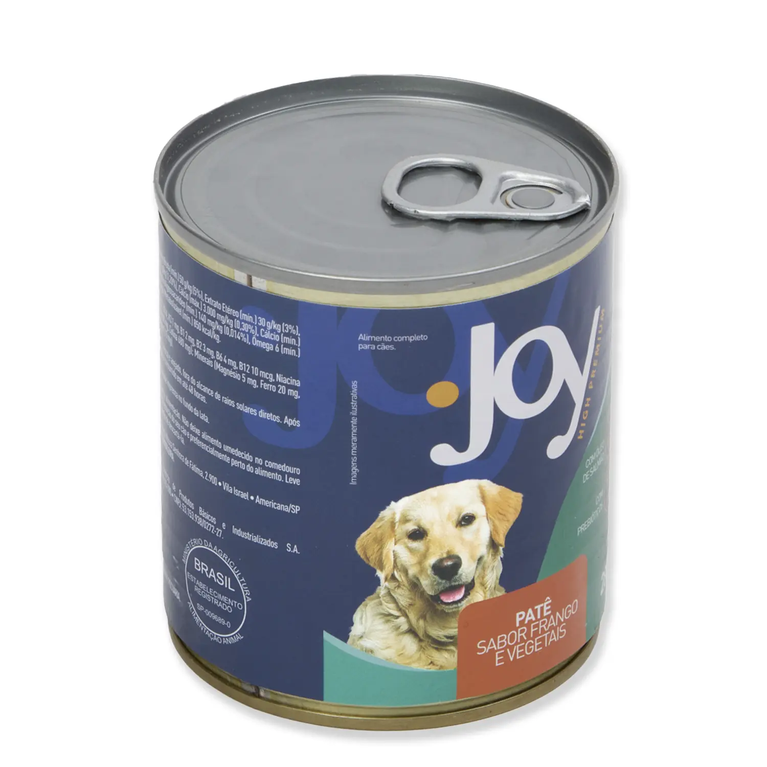 Ração Úmida Joy Patê para Cães Adultos Frango e Vegetais