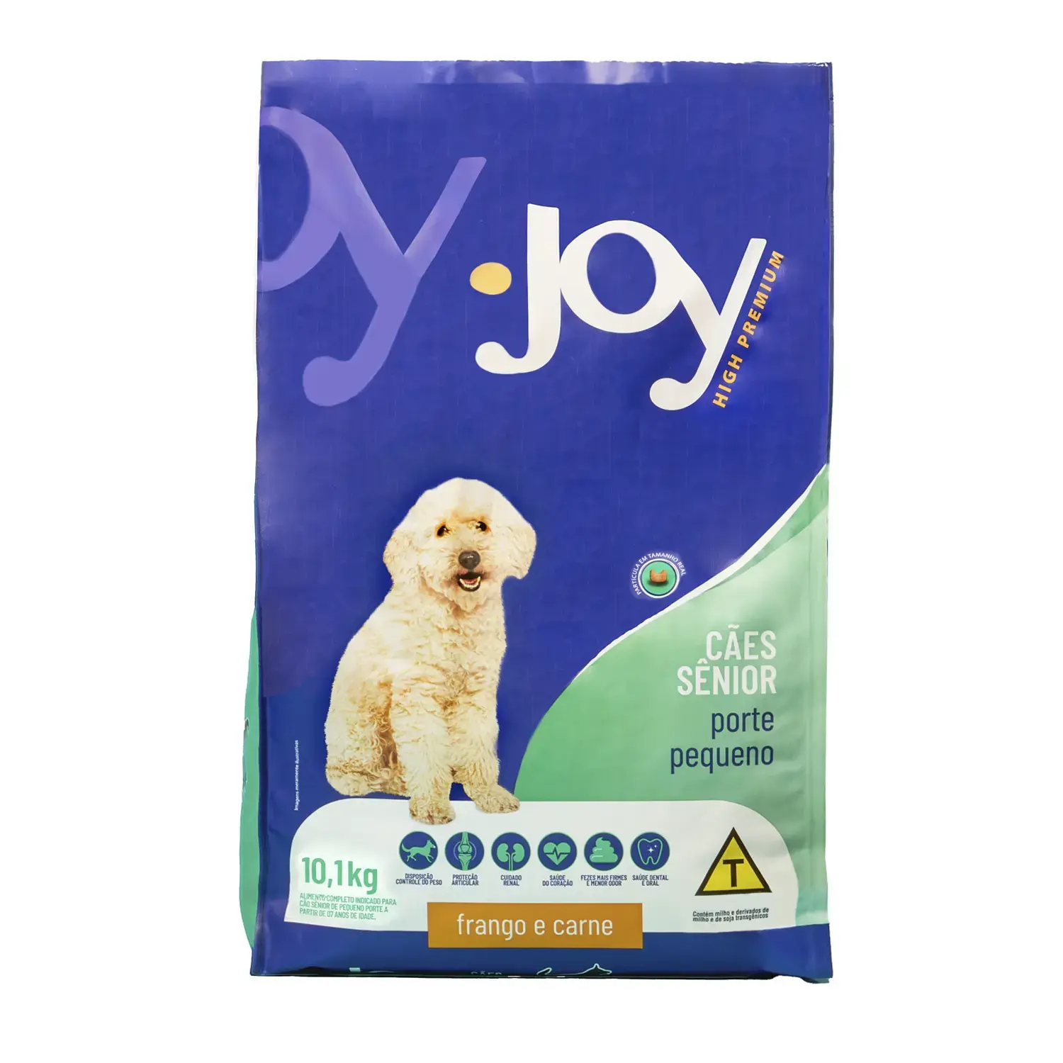 Ração Joy High Premium Cães Sênior Raças Pequenas Frango e Carne