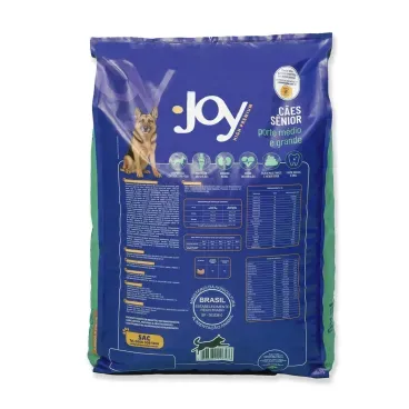 Racao-Joy-High-Premium-Caes-Senior-Racas-Medias-e-Grandes-Frango-e-Carne-verso-da-embalagem