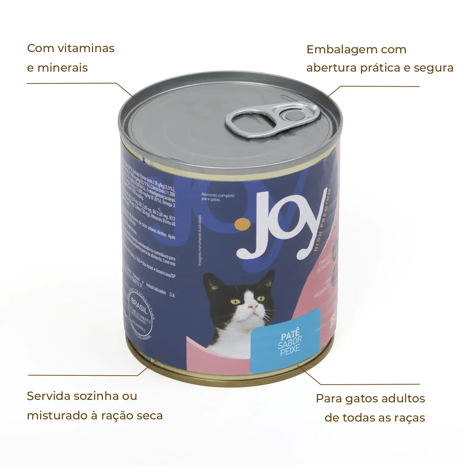 Ração Úmida Joy Patê para Gatos Peixe