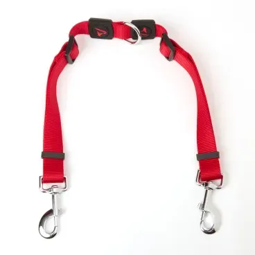 Guia-Dupla-Ajustavel-Nylon-para-Caes-Signature-Doco-Vermelho-2