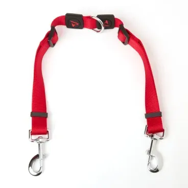 Guia-Dupla-Ajustavel-Nylon-para-Caes-Signature-Doco-Vermelho-2