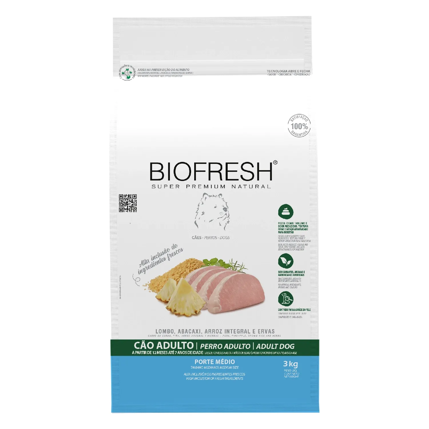 Racao-Biofresh-Caes-Adultos-Racas-Medias-Lombo-e-Abacaxi_3KG_FRENTE
