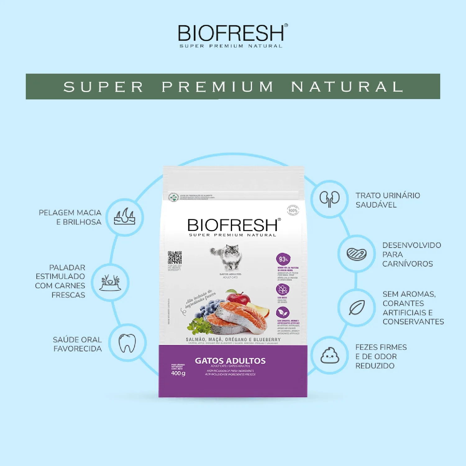 Ração Biofresh Gatos Adultos Salmão